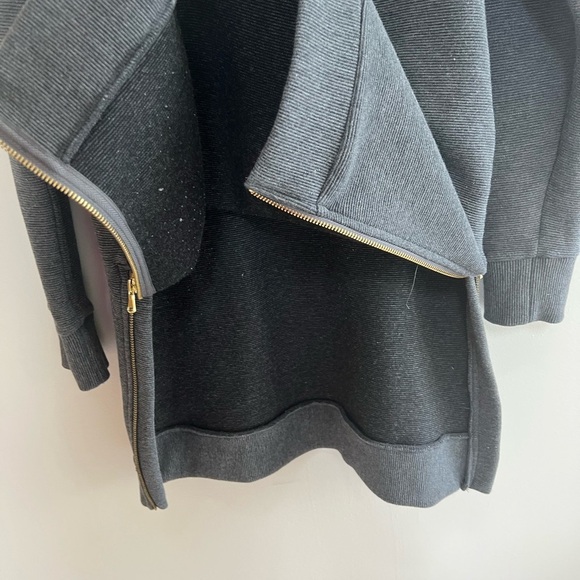 Varley Albret Sweatshirt Dress Ottoman Fabric in Dark Charcoal Gray Marl, size S - Picture 12 of 14